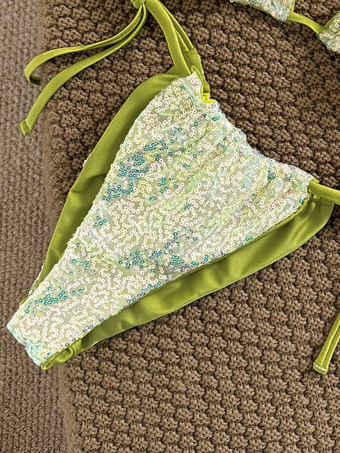 Floral Green Bikini Set