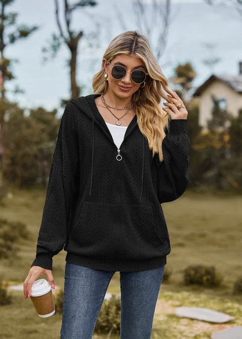 Hooded Zip-Up Sweatshirt for Women