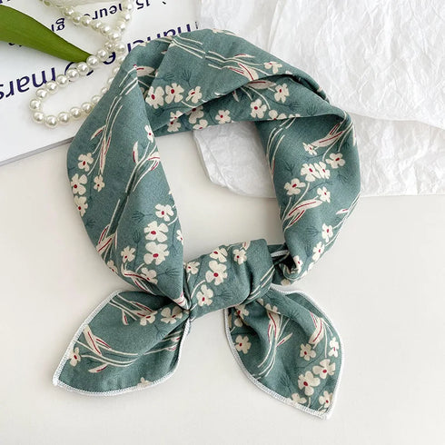 55cm Laies Cotton Linen Square Scarf for Women