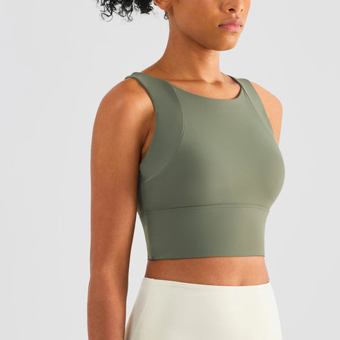 Nylon Women's Sports Bra Top for Yoga and Gym