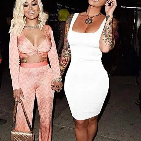 Square Neck Sleeveless Bodycon Mini Dress For Summer Fun