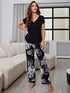 Women's Floral Print Short Sleeve Pyjama Set