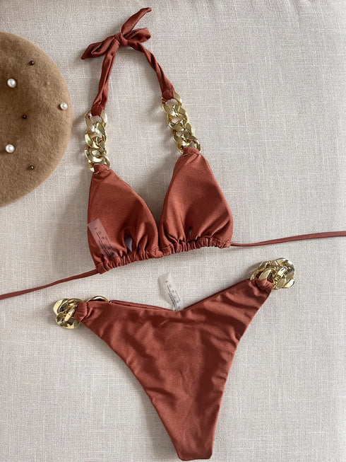 Triangle Halter Bikini Set for Women