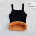 Autumn Winter Fleece Knit Tank Tops Women Thin Strap Sleeveless T-Shirt Female Backless Basic Tops Camis Lady Casual Solid color