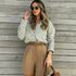 HXAO 2025 Shirts Blouses New Long Striped Shirt Women Long Sleeve Casual Shirts Large Tops Summer Plain Button Up Shirts 088