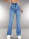Women's High Waist Flare Jeans in Blue