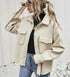 Lapel Single Breasted Wool Loose Coat for Women