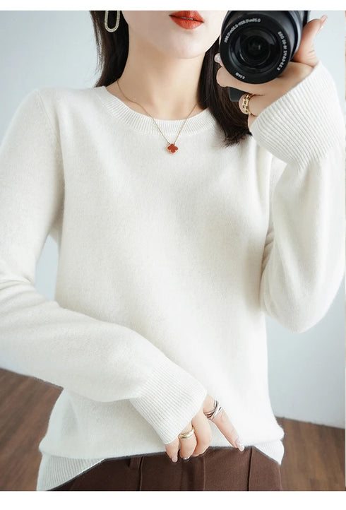 Casual Knitted Pullover Sweater for Women