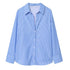 HXAO 2025 Shirts Blouses New Long Striped Shirt Women Long Sleeve Casual Shirts Large Tops Summer Plain Button Up Shirts 088