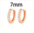Stainless Steel Link Chain Hoop Earrings with Zirconia