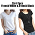 O Neck V Neck Long Sleeve Shirt Women Winter Bottoming Crop Tops Black Casual Slim Basic Velvet Heating Fiber Thermal T-Shirts