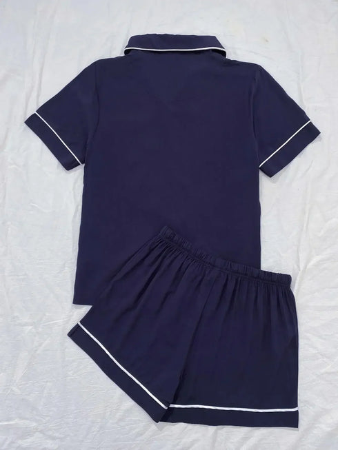 Summer Women's Short Sleeve Pyjama Set