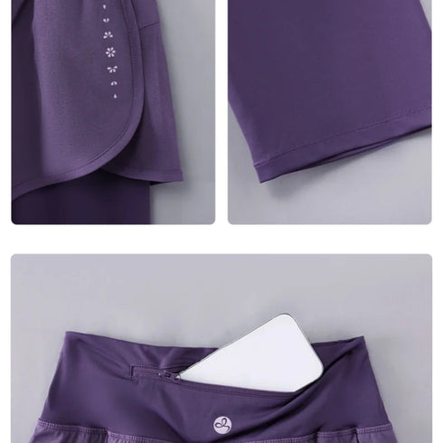 DRUR High Waist Knee Length Yoga Pants for Women