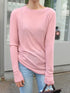 Casual Long Sleeve T-Shirt in Blue and Navy