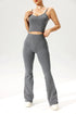 Seamless Flared Pants & Ribbed Tank Top Set