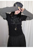 Tonngirl Y2K Vintage Long Sleeve Patchwork T-shirt