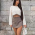 Women’s Black Mini Skirt Shorts Asymmetric High Waist Summer Casual Skort for Going Out and Party