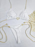 White Lace-Up Bikini Set for Women