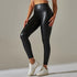 High Waisted PU Leather Leggings for Women