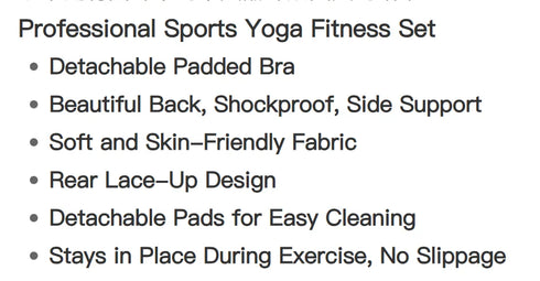 2PCS Women's Sports Bra and Leggings Set