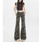 Chic Camouflage Wide Leg Jeans for Women