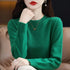 Women's O-Neck Casual Knit Pullover Sweater