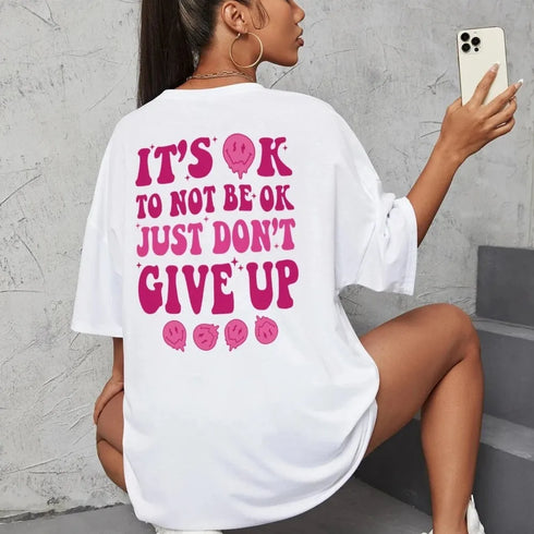 Women’s Casual Breathable T-Shirt with Inspirational Quote