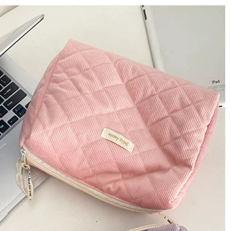 Quilted Cotton Travel Storage Bag - Retro Cherry Design