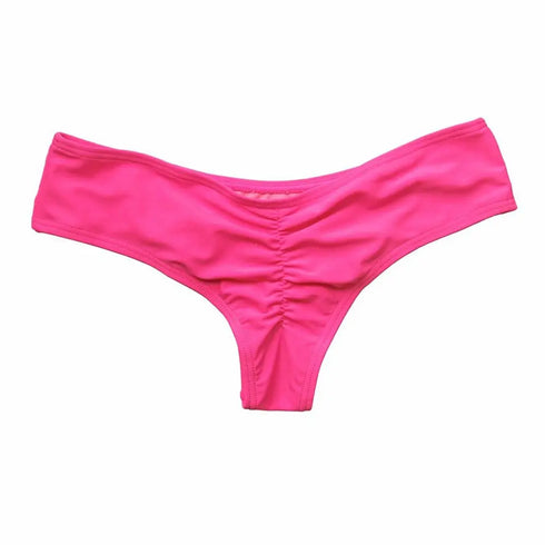 Adjustable Bikini Bottoms in Black and Pink