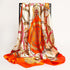 Large Silk Satin Hijab Scarf with Fashion Print - 90cm