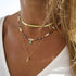 Summer Multilayer Handmade Necklace with Crystal Pendant