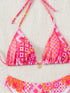 Floral Print Triangle Bikini Set with Brazilian Bottoms
