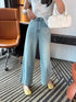 Women's Plus Size Straight-Leg Jeans in Navy Blue