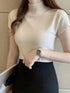 Women's Half-High Neck Casual Jumper Top