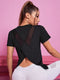 Women's Loose Fit Yoga Top with Mesh Back