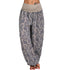Plus Size Printed Wide Leg Harem Pants