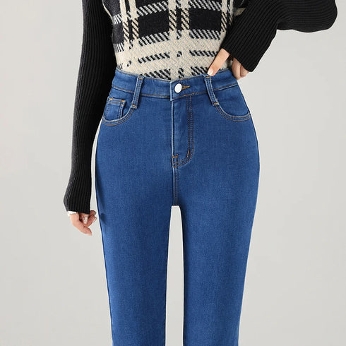 Women's Fleece-Lined Skinny Jeans
