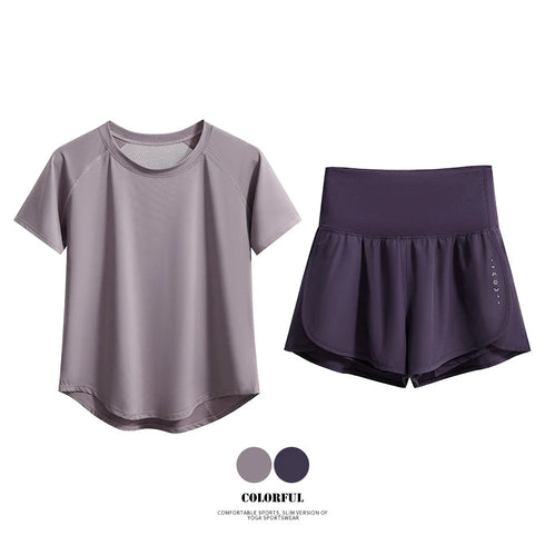 DRUR Women's 2-Piece Yoga Set - Summer Sportswear