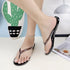 Women's Crystal Flip Flops - Transparent Summer Sandals