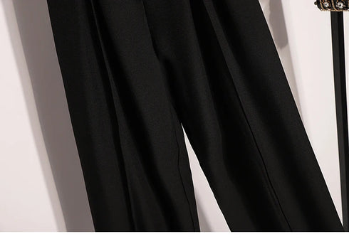 Plus Size Wide Leg Trousers for Women - Autumn 2024