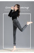 Women's Fleece-Lined High-Waisted Slim Fit Jeans