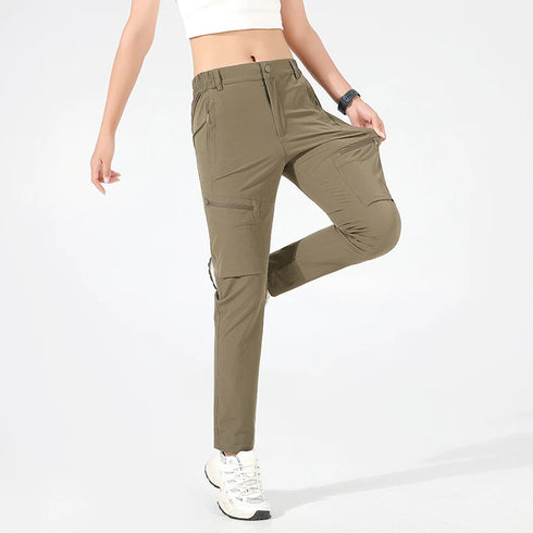 EUMERGX Women's Quick-Dry Cargo Hiking Pants