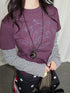 Tonngirl Y2K Vintage Long Sleeve Patchwork T-shirt