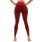 High Waist Seamless Booty Lift Leggings - Red
