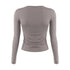 Womens Long Sleeve Bodycon Crop Top - Solid Colours