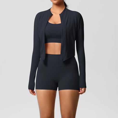 3-Piece Brown Yoga Set for Women