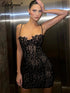 Dulzura Lace Strap Bodycon Mini Dress