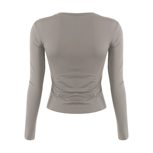 Slim Fit Long Sleeve T-Shirt for Women