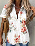 Floral Printed Button-Down Shirt for Women