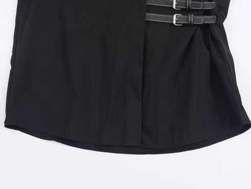 Oversized Black Poplin Shirt for Women